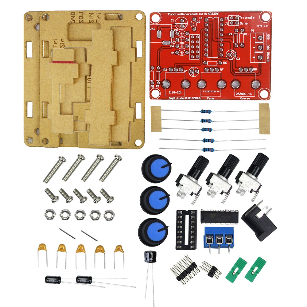 XR2206 Chức năng tạo tín hiệu Máy phát sóng tam giác hình sin Đầu ra sóng vuông 1Hz-1 MHz Mô đun điều chỉnh tần số chính xác cao DIY