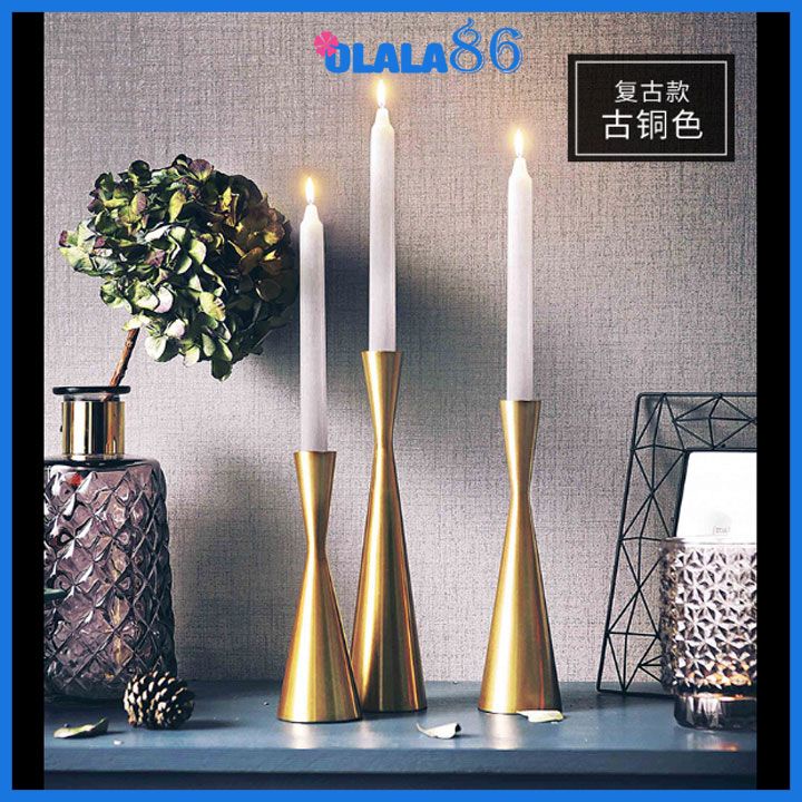 Cặp chân nến để bàn  trang trí tiệc cưới, nhà cửa văn phòng Cổ điển phong cách Châu  Âu OLALA 86