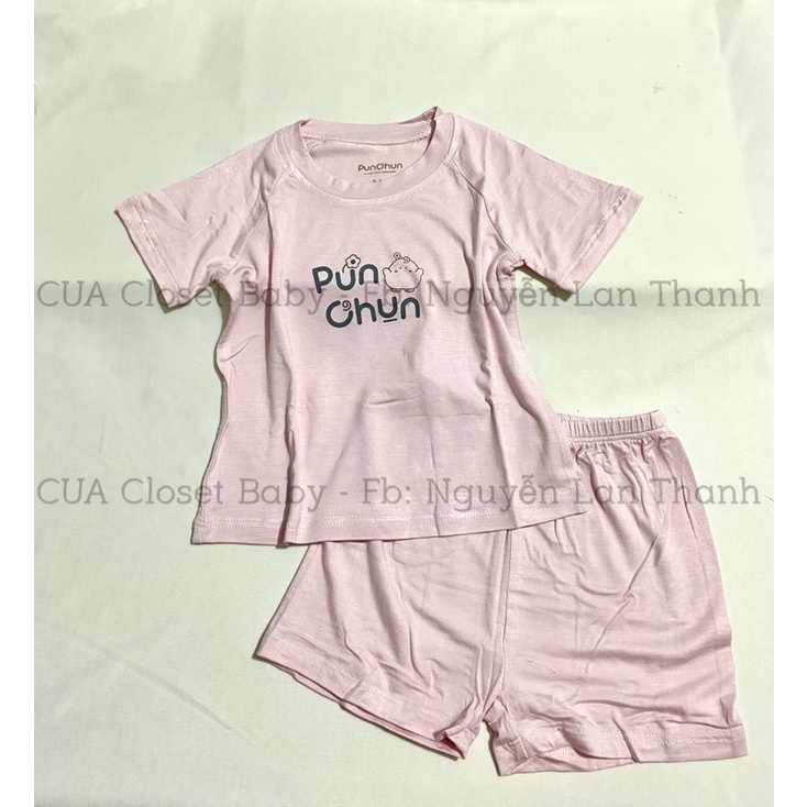Bộ cộc tay raglan Punchun chất siêu mềm cho bé