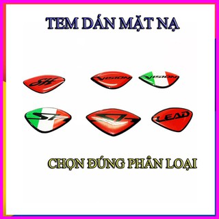 Tem Nổi Dán Mặt Nạ SH, Vision, Lead, SH Mode – Tem 3D Kim Loại Trang Trí Xe Máy – Dán Y Hình