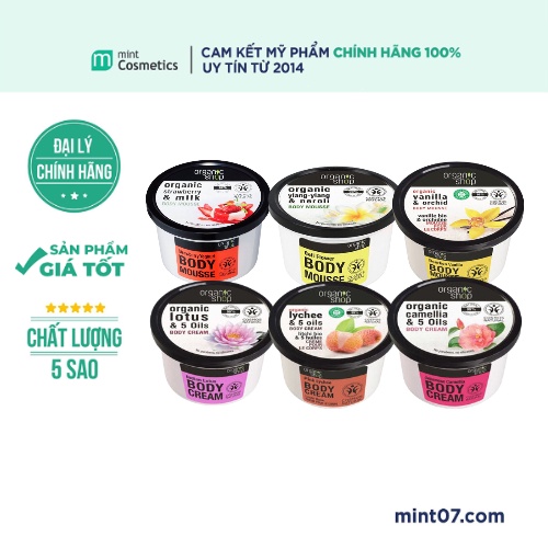 Dưỡng Thể Organic Shop 250ml