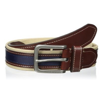 Thắt lưng nam Tommy Hilfiger Men's 35mm Canvas and Ribbon Belt - Size 34 - 11TL02X044 - Chính hãng