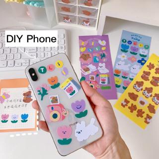 Miếng Dán Chống Thấm PVC Hình Thỏ Dễ Thương Trang Trí Điện Thoại Di Động