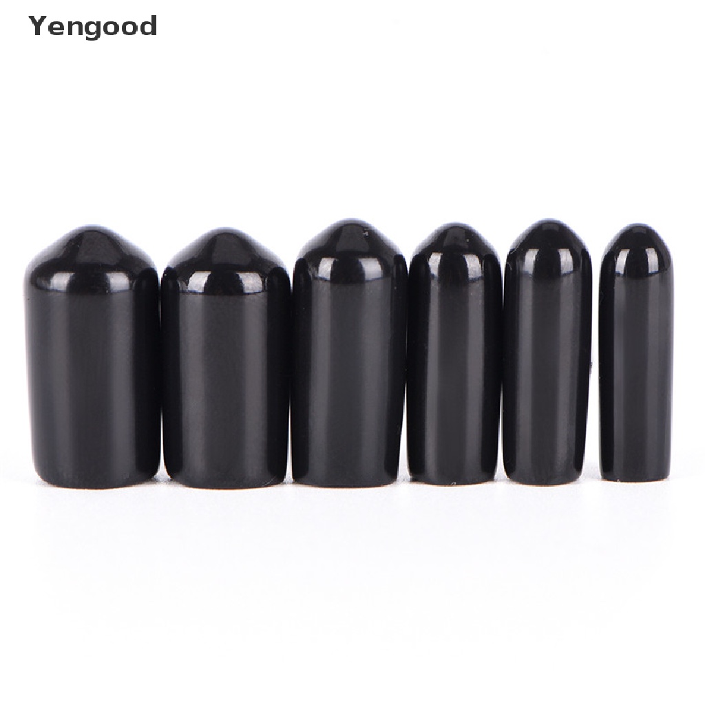 Bộ 10 Nắp Cao Su Màu Đen 4 3 / 4 / 5 / 6 / 7 / 8MM