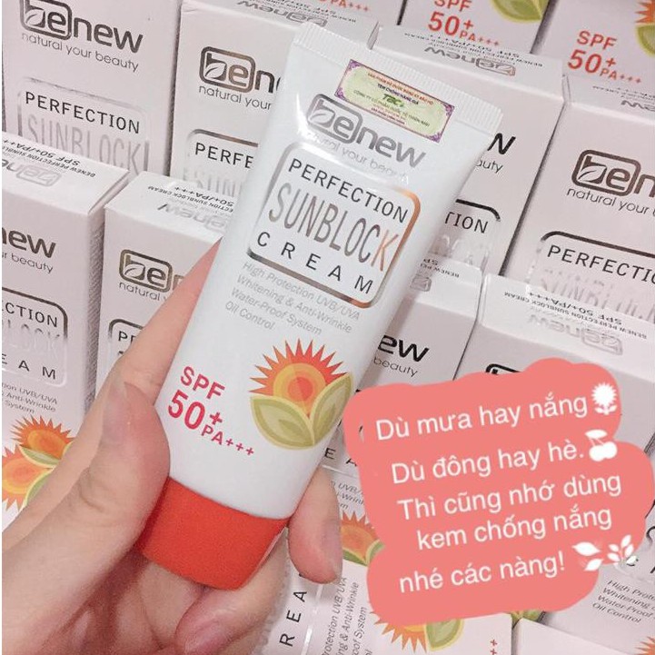 Kem Chống Nắng Hàn Quốc BENEW Trắng Da, Kiềm Dầu, Nâng Tone, Không Nhờn Dính SUN BLOCK CREAM SPF 50 PA +++ 50m