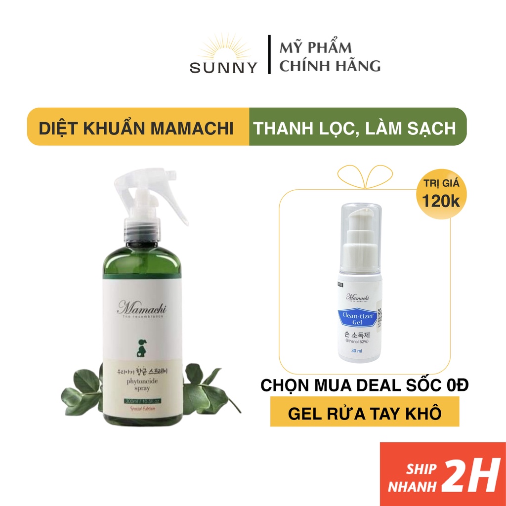 Xịt diệt khuẩn Mamachi PHYTONCIDE, diệt khuẩn 99,9% không khí và đồ dùng thế hệ mới 300ml