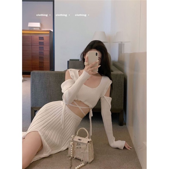 ❤od 2-3 tuần❤set váy len gân