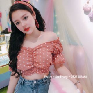 ÁO TRỄ VAI CHẤM BI
