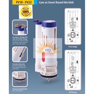 CỤM XẢ NƯỚC BỒN CẦU LIỀN KHỐI 2 NHẤN FV18 - FV22 Hùng Anh