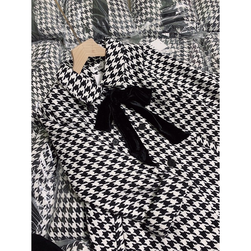 ÁO DẠ ZICZAC KÈM NƠ