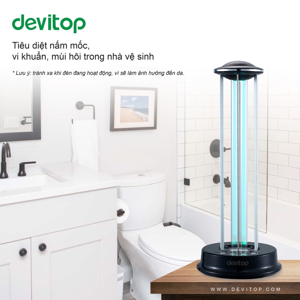 Đèn diệt khuẩn tia cực tím Devitop UVC 36W có Remote tiện lợi