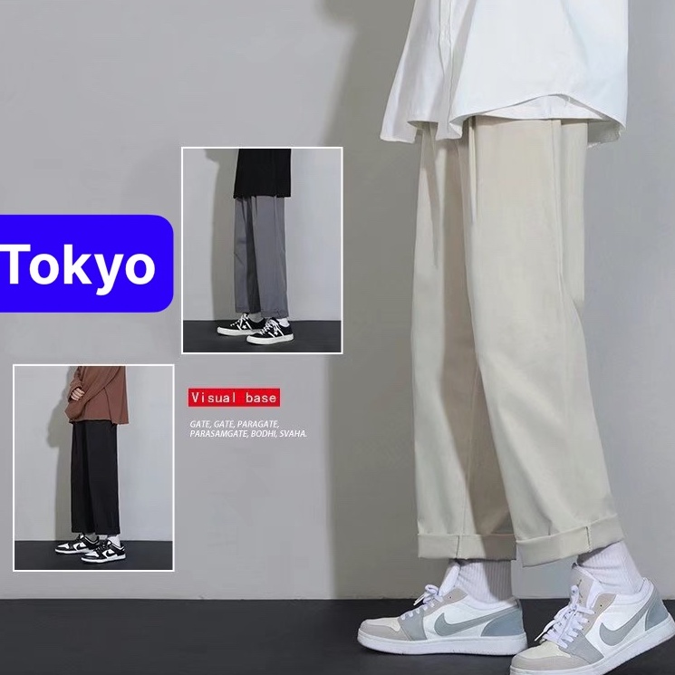 Quần baggy nam nữ Unisex ống rộng trơn - Kiểu quần Kaki Nam Nữ Ống Suông Basic Unisex Hot Trend 2022 - ToFashion