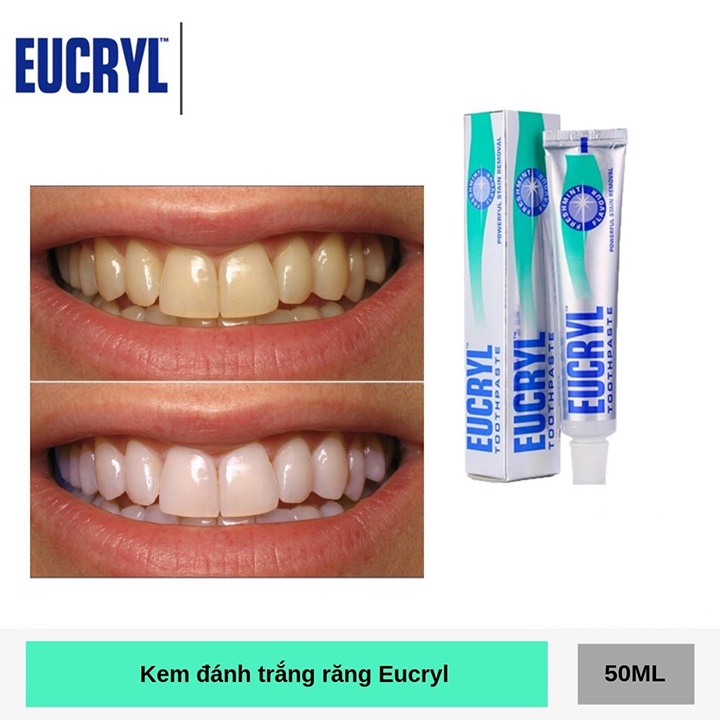 Kem Đánh Răng Eucryl Trắng Răng Hương Bạc Hà 62g