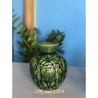 Lọ Hoa Khắc Nổi hoa Phù Dung