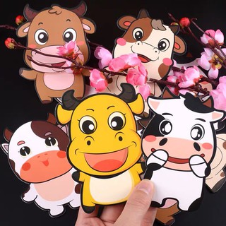 Lì xì hình trâu vàng Tết Tân Sửu 2021 - Phong bao lì xì Chibi dễ thương đáng yêu