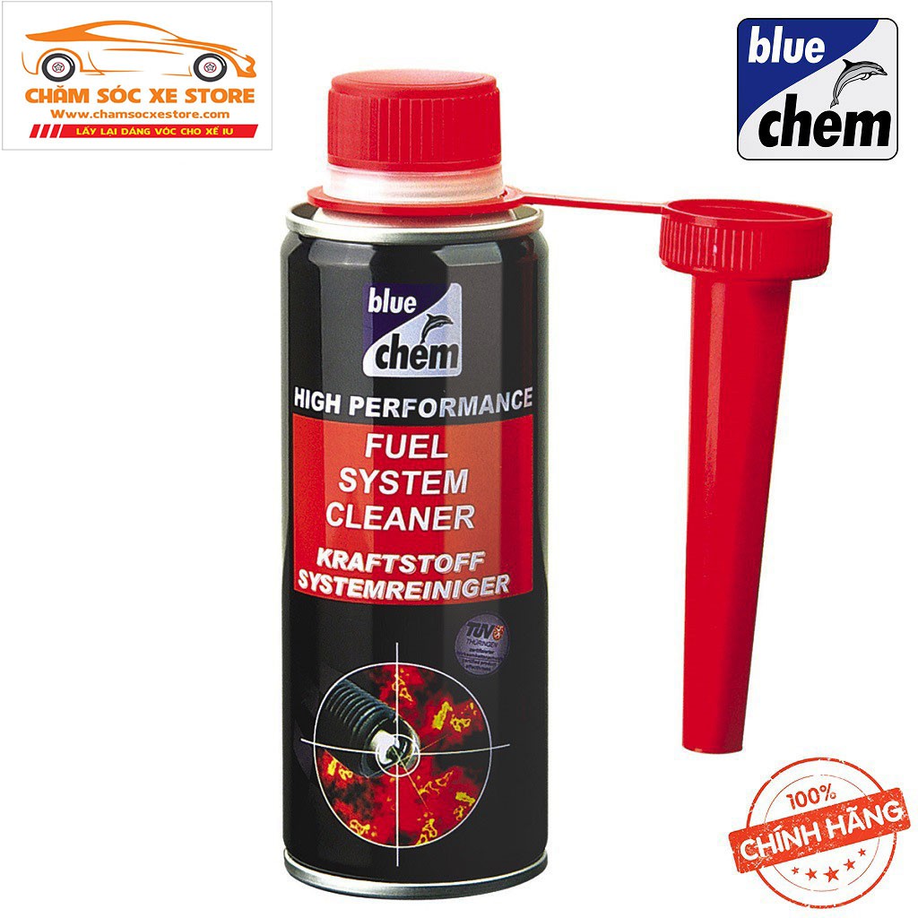 Xúc Rửa Hệ thống xăng Bluechem Fuel system leaner 250ml chamsocxe