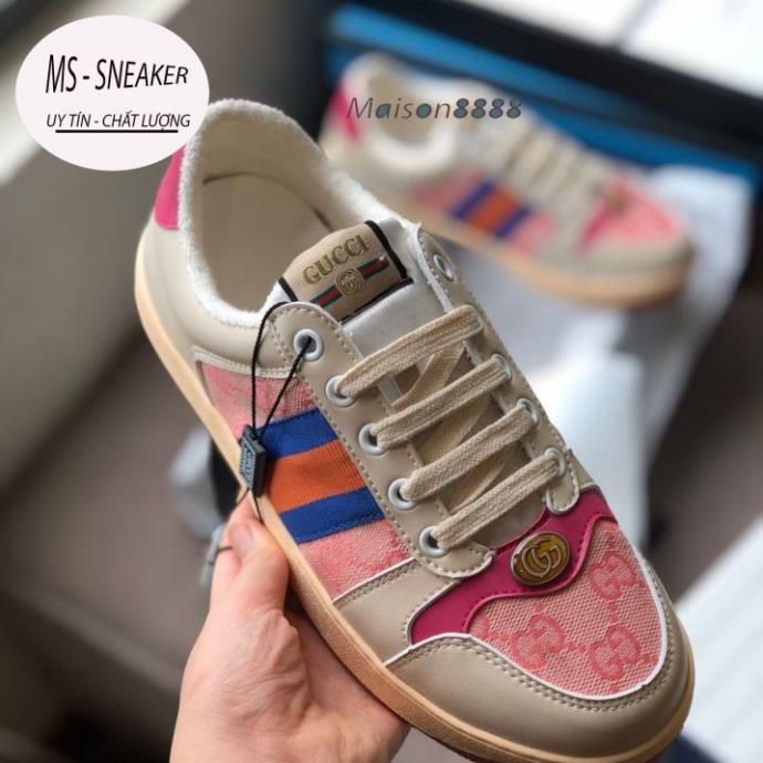 Giày Gucci sơn tùng,  Giày gucci nữ hàng cao cấp da thật full size 36-43/ MS Sneaker