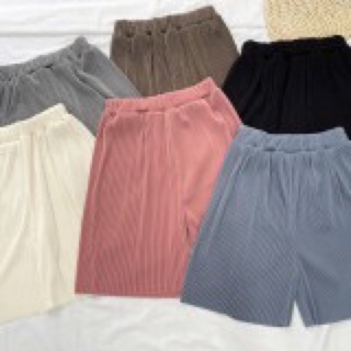 Quần đùi tăm mặc hè siêu mát, quần sort tăm mềm mịn freesize dưới 60kg