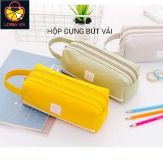 Hộp đựng bút vải 4 màu phong cách Hàn Quốc