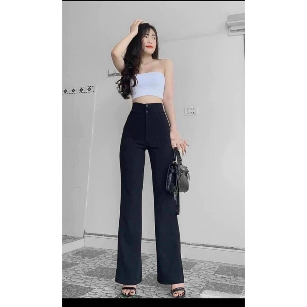 Quần tây ống loe form dáng đứng,chất vải tuyết mưa co dãn nhẹ | BigBuy360 - bigbuy360.vn