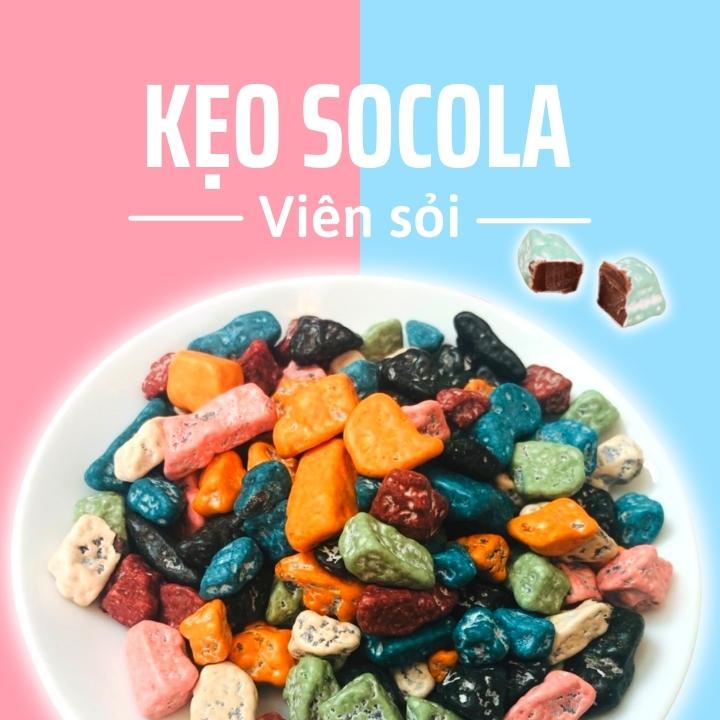 Kẹo socola sỏi THIÊN ĐƯỜNG ĂN VẶT 500g đồ ăn vặt Việt Nam nhiều màu sắc nhân socola