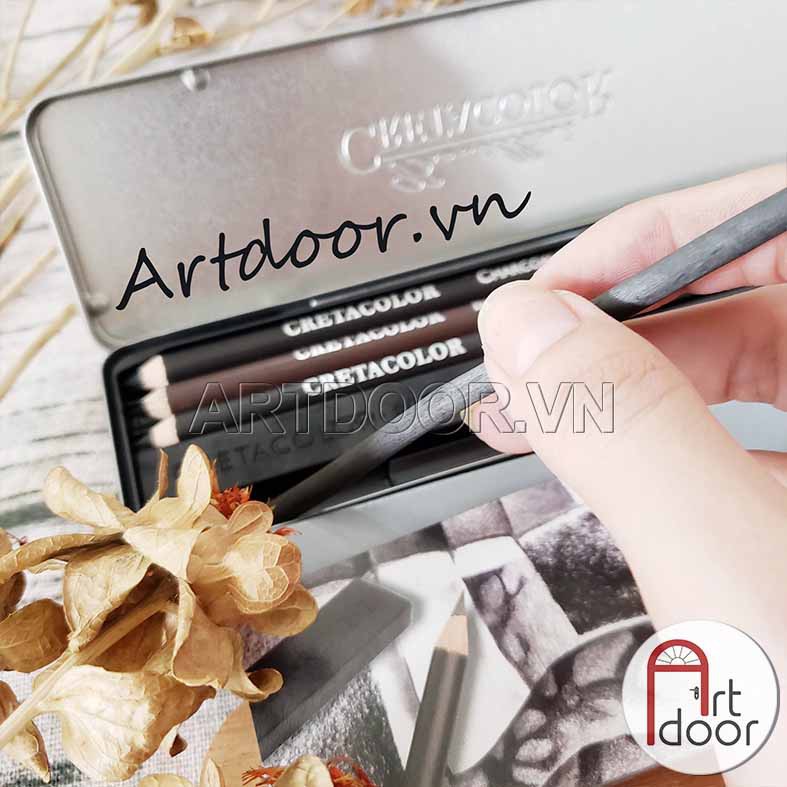 [ARTDOOR] Bộ bút chì Than Thô CRETACOLOR Charcoal 8 món (46008)