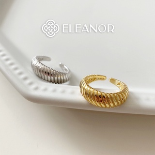 Nhẫn Bạc Nữ Eleanor Sọc Nghiêng Đơn Giản, Cá Tính