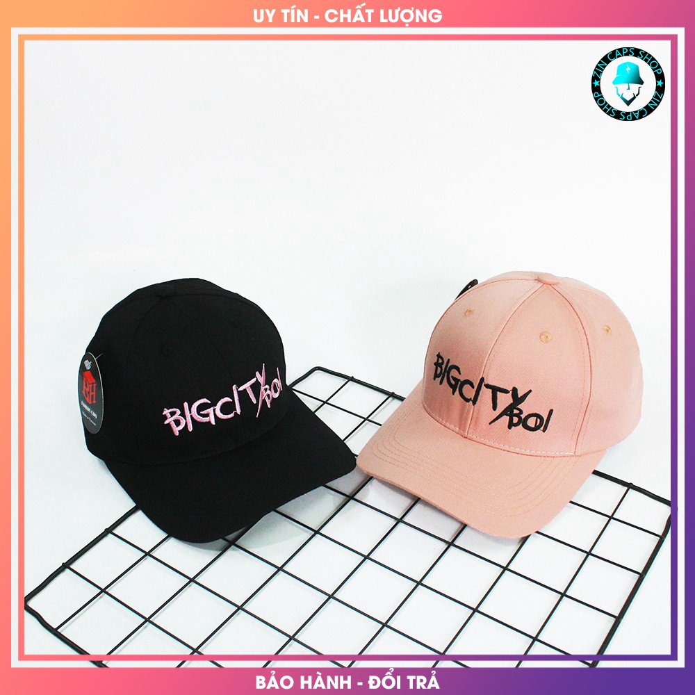 [HÀNG HIỆU] Nón Lưỡi Trai BIGCITYBOI Binz Đen Hồng Phấn / mũ kết / mu luoi trai / non ket / big city