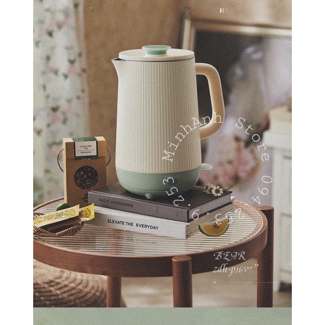 Ấm đun nước siêu tốc Bear 1,7L giữ nhiệt, an toàn, tiện lợi - bảo hành 12 tháng Minh Anh Store