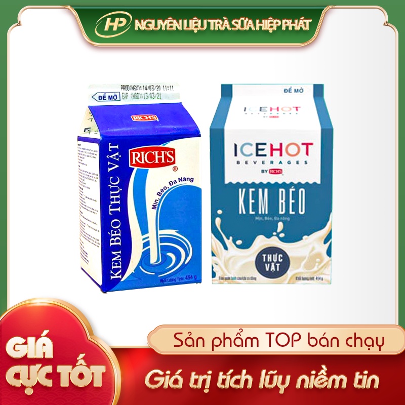 Kem béo thực vật RICH - ICEHOT - 450Gr [BÉO SÁNH] - SP000777 - Nguyên liệu trà sữa HIỆP PHÁT