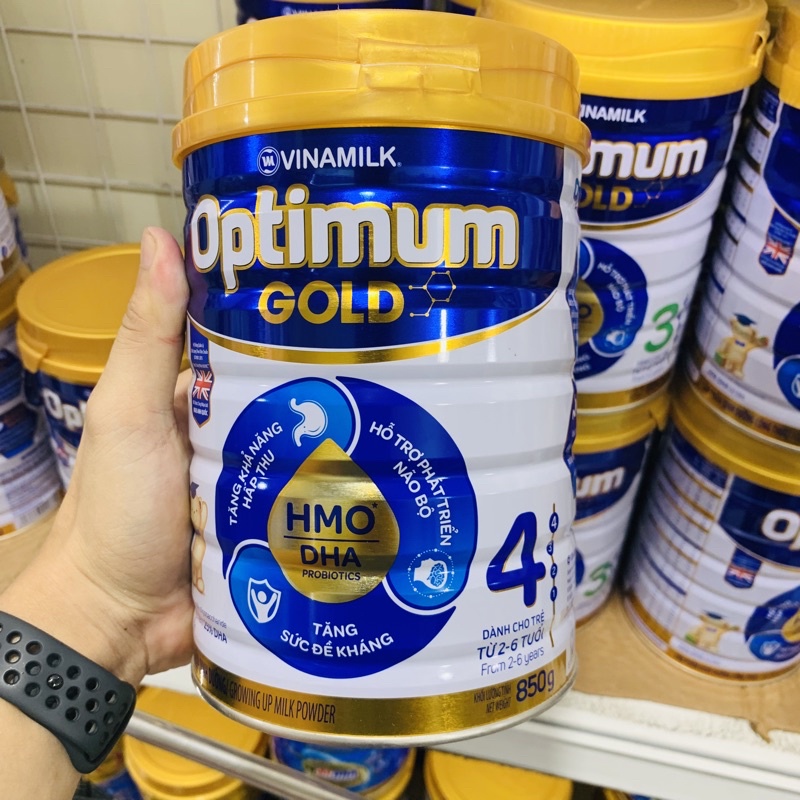 Sữa Optimum Gold số 3 và 4 HMO 850g mẫu mới