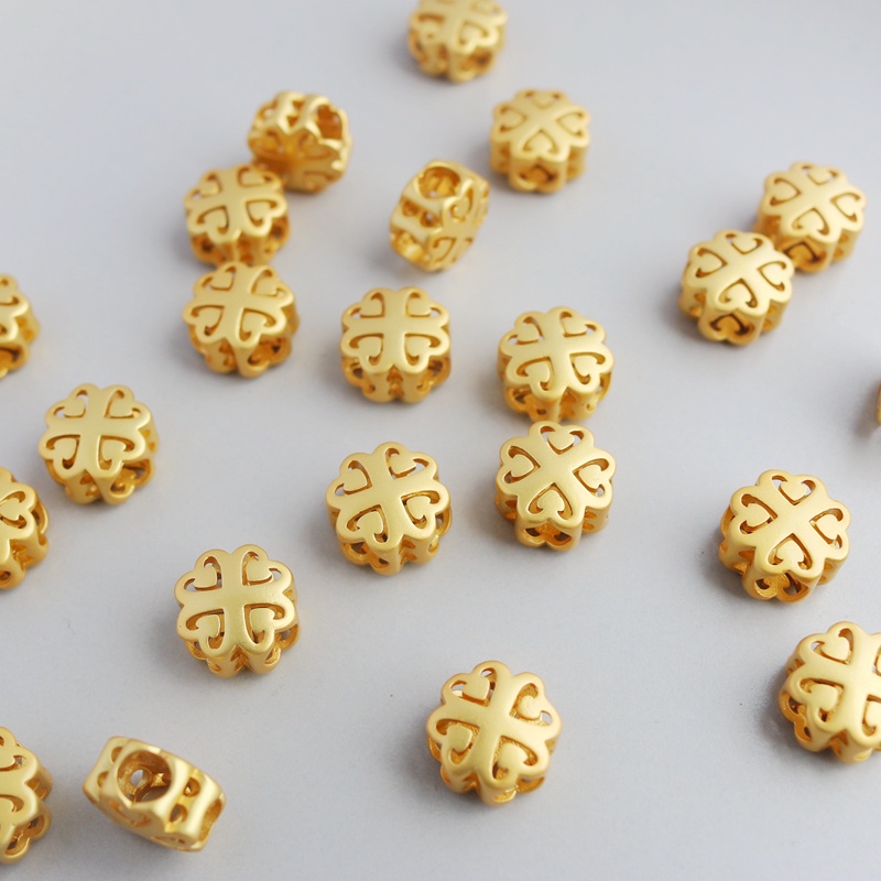 Vòng Tay Mạ Vàng 18k Thiết Kế Đục Lỗ Phong Cách Trung Hoa