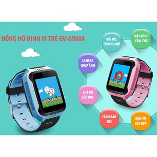 Đồng hồ định vị trẻ em GPS G900A Hồng Cảm Ứng Gọi 2 Chiều