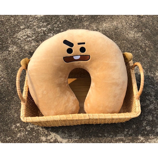 Gối kê cổ hình chữ U họa tiết hoạt hình BT21 dễ thương