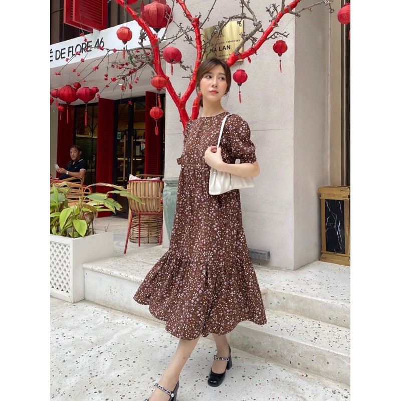 [Mã FATHANG5 giảm 10K đơn 50K] Đầm hoa nhí babydoll viền bèo | BigBuy360 - bigbuy360.vn