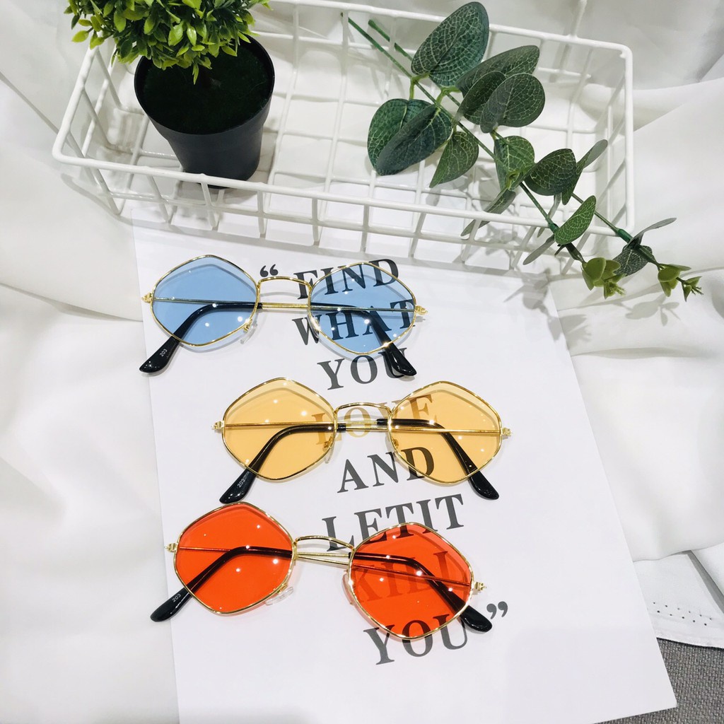 [Cực Đẹp] Mắt Kính Thời Trang Hot Trend Mặt Thoi 203 Nhiều Màu Cực Hot - Hazo