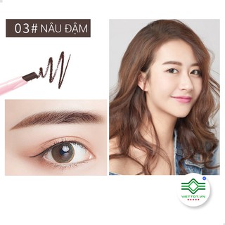 MAYCREATE – Chì kẻ mày 2 đầu chải mày Multi Purpose Eyebrown Pencil_VT044