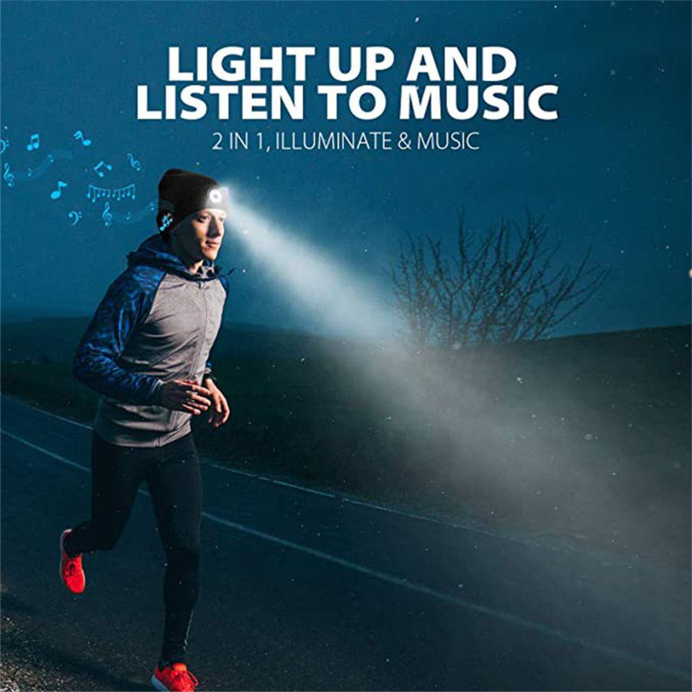Mũ Len Trùm Đầu Tích Hợp Đèn LED Kết Nối Bluetooth