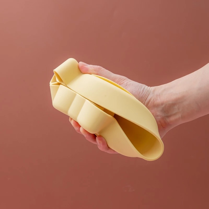 Set bát ăn và thìa bằng MAMIMAMIHOME silicon cao cấp hình cừu không thấm nước không chứa BPA cho bé