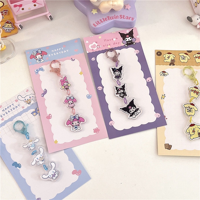SANRIO Móc Khóa Hình Nhân Vật Hoạt Hình Kuromi Dễ Thương