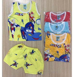Bộ tole lanh 2 da sát nách bé trai 7-14kg