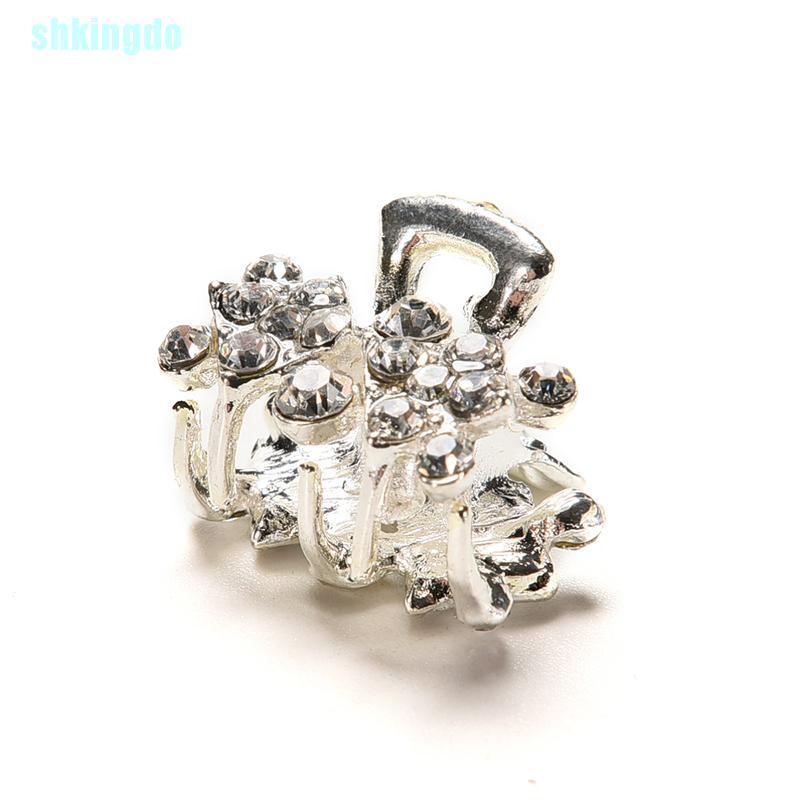 Kẹp tóc càng cua cỡ nhỏ có đính hoa pha lê phong cách mới cho nữ