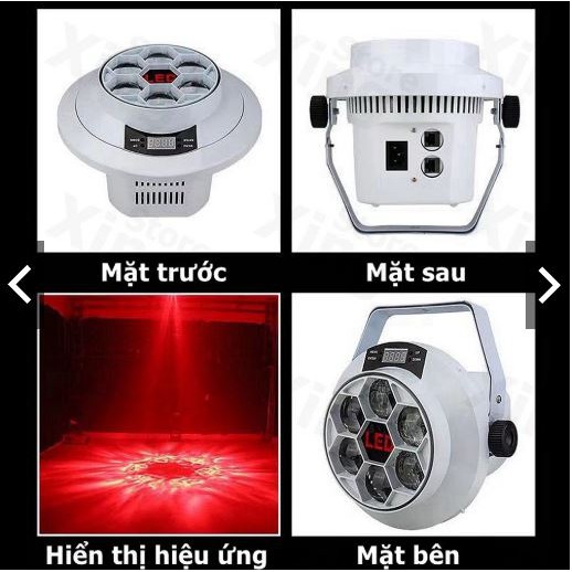 ĐÈN LED LASER 3D 6 MẮT - ĐÈN 6 MẮT HIỆU ỨNG VÂN NƯỚC, NHÁY THEO NHẠC