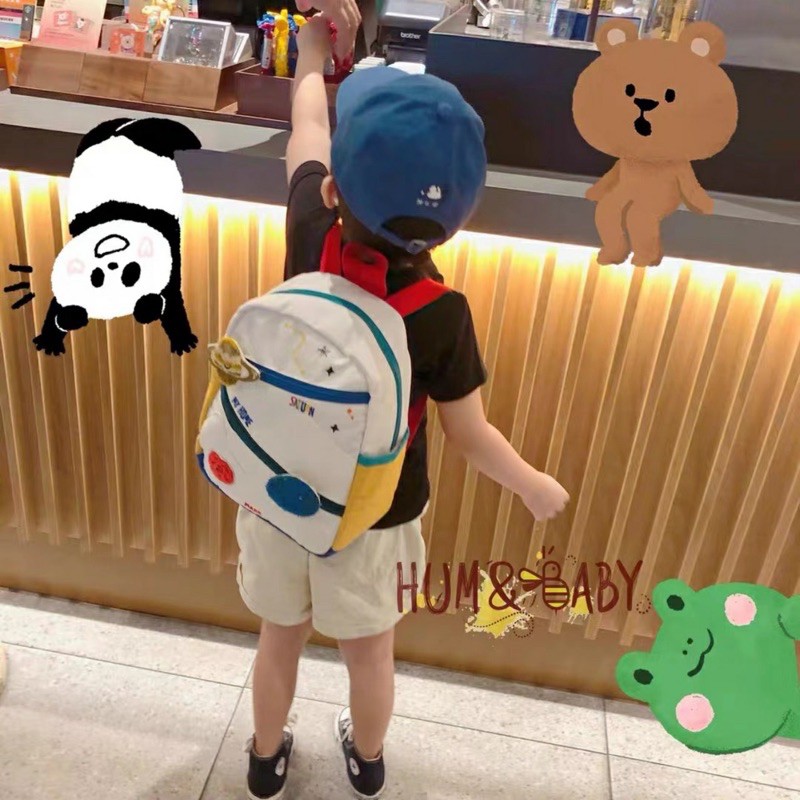 Balo zara hoạ tiết icon vũ trụ cho các bé ,mẫu mới nhất 2021