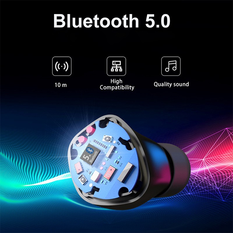 X26 Bluetooth 5.0 Wireless Earbuds Waterproof Noise Cancelling HiFi 6D Stereo TWS Metal Bluetooth