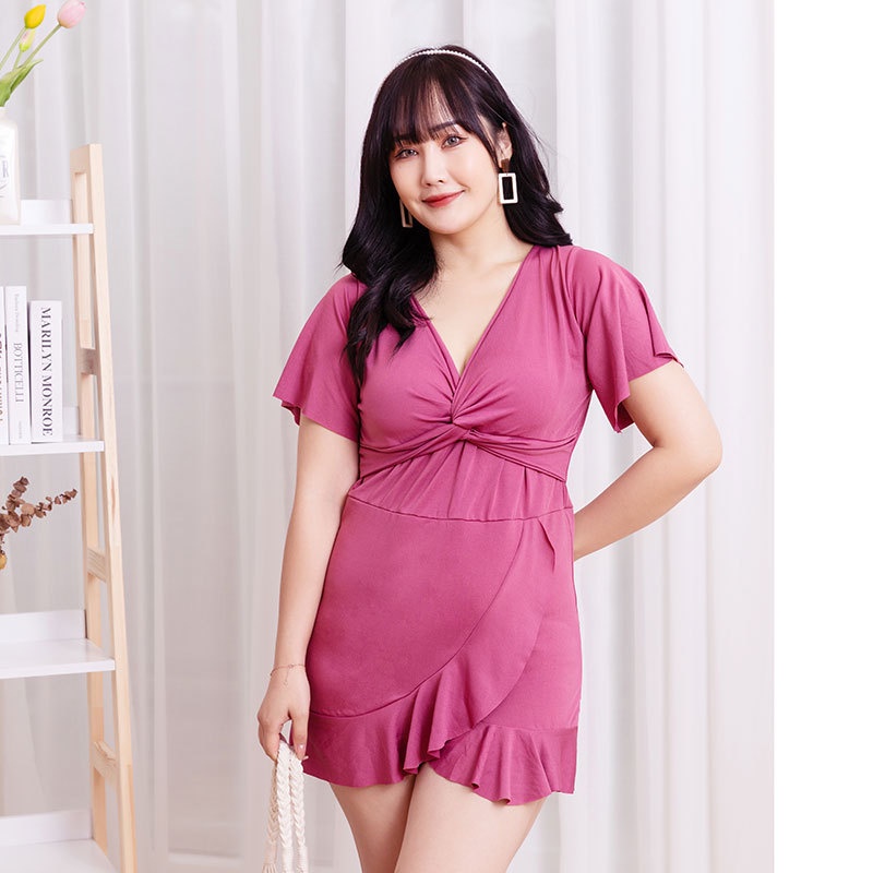 Đồ Bơi Một Mảnh Màu Đen Có Size Lớn 55-85kg Thời Trang Dành Cho Nữ