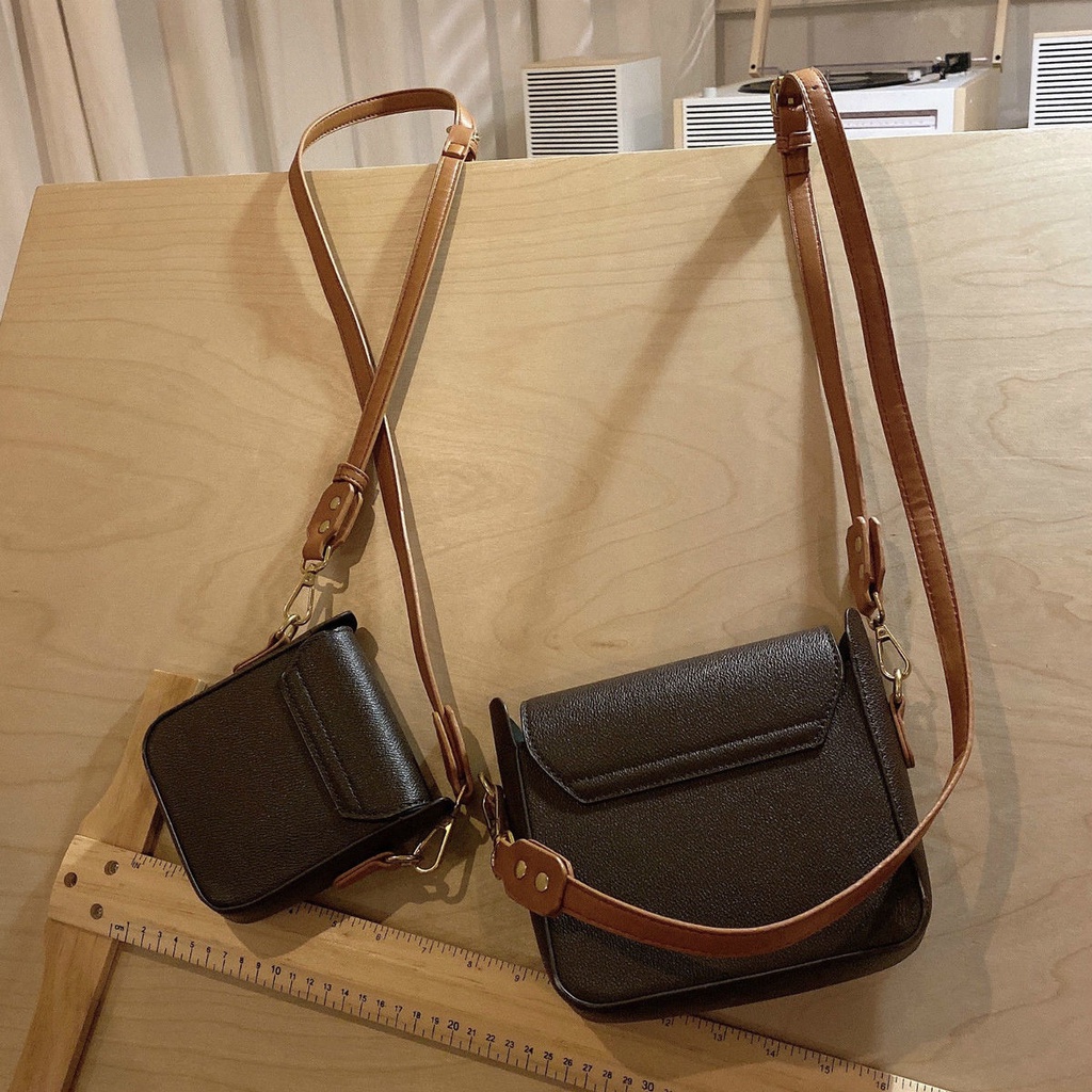 Túi hộp vuông túi đeo vai túi đeo chéo mini nữ túi kẹp nách