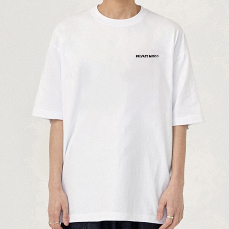 Áo thun PRIVATE MOOD® small logo basic T-shirt black/white
