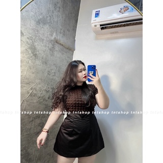 Áo Croptop Xốp Cổ Tròn [ TNT SHOP BIGSIZE 60kg - 90kg ]