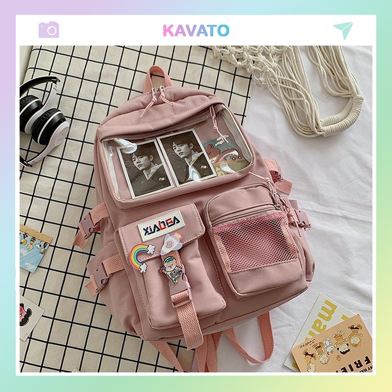 Balo nữ dễ thương đẹp đi học giá rẻ thời trang cá tính cute KAVATO BL179 ( Không có gấu )